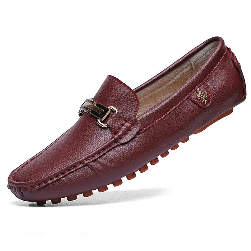 Loafers Handmade PU Leather – Casual Driving Flats, Slip-on Shoes, Luxury Comfy Moccasins, White Loafers for Men