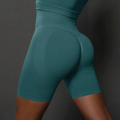 Women's Seamless Yoga Shorts – High Waist, Push-Up, Gym Workout, Fitness, Sports, Cycling Shorts