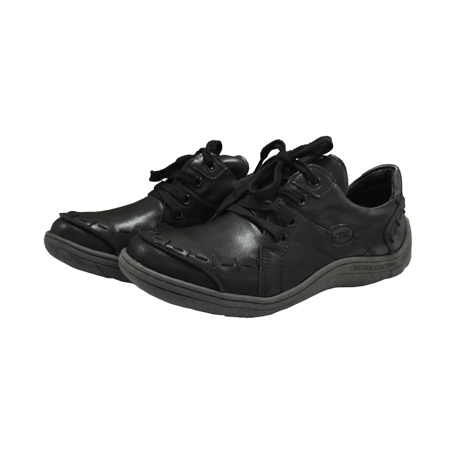 Hand-Stitched Leather Sneakers – Lightweight Flat Design Shoes for Women