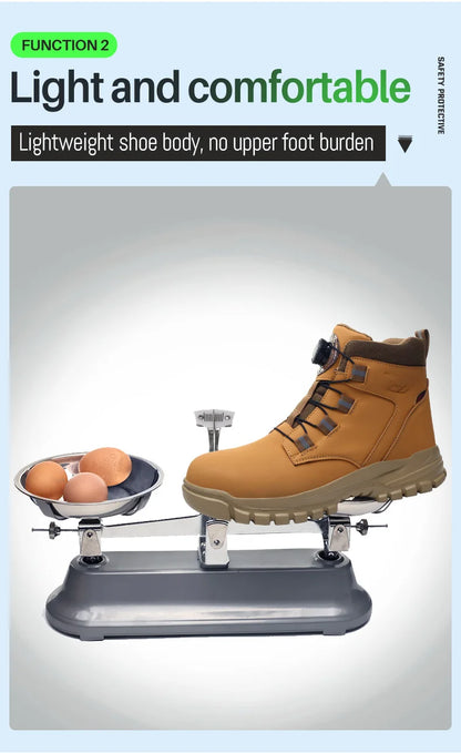 Waterproof Safety Boots Men - Indestructible Steel Toe Work Boots, Anti-smash, Stab-resistant Safety Shoes, Biker Botas Para Hombre