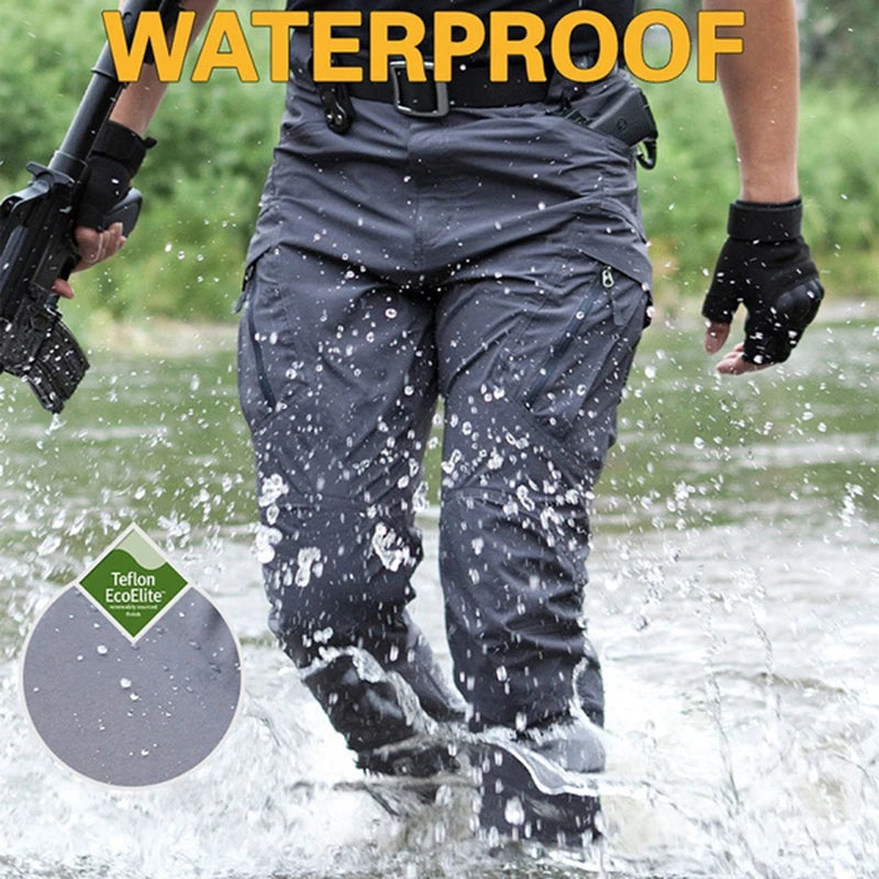 Military Tactical Cargo Pants – Casual, Wear-Resisting, Multi-Pocket, Quick-Dry Trousers for Outdoor Hiking and Work, Summer Wear