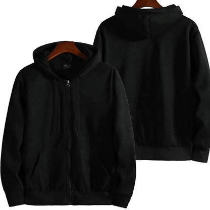 Zipper Hoodies for Men – Autumn Winter Long Sleeve Hooded Sweatshirt, Fashion Casual Loose Fit Sportswear Outfit