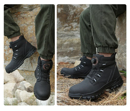 Waterproof Safety Boots Men - Indestructible Steel Toe Work Boots, Anti-smash, Stab-resistant Safety Shoes, Biker Botas Para Hombre