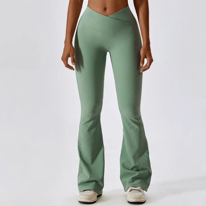 Flare Leggings Yoga Pants – High Waist, Wide Leg, Gym Workout, Fitness, Sports, Flared Design, Latin Dance Trousers