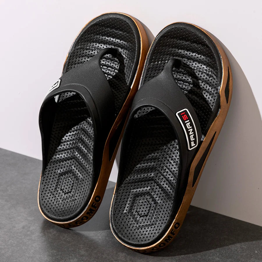 Outdoor Flip Flops – Non-slip Indoor Bathroom Couple Leisure Beach Shoes, Sandals Fashion Men’s Slippers Summer