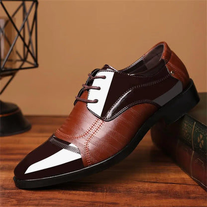 Dress Shoes – Business Oxfords Patent Leather Dress Shoes, Classic Loafers, Formal Derby Shoes for Men