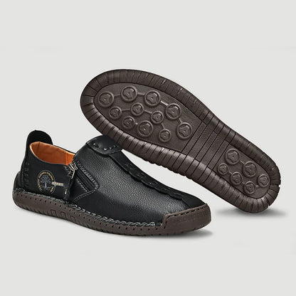 Handmade Leather Shoes – Casual Slip-On Loafers, Breathable Leather Shoes for Men, Flats, Hot Sale Moccasins, Tooling Shoes, Plus Size for Men