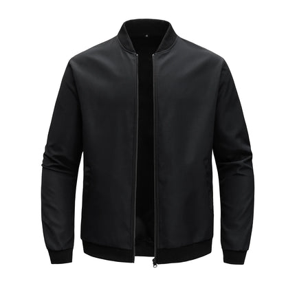 Baseball Collar Short Loose Jacket – Solid Color, Thin And Lightweight, Business Casual Trend For Men