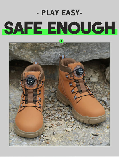Waterproof Safety Boots Men - Indestructible Steel Toe Work Boots, Anti-smash, Stab-resistant Safety Shoes, Biker Botas Para Hombre