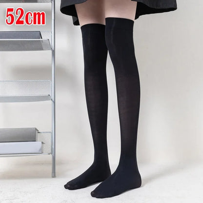 Solid Color Long Socks – Japan Style School Girls Thigh High Stockings, Lolita Kawaii Cute Knee High Socks