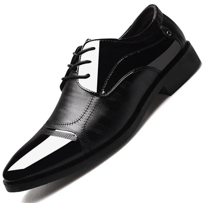 Dress Shoes – Business Oxfords Patent Leather Dress Shoes, Classic Loafers, Formal Derby Shoes for Men