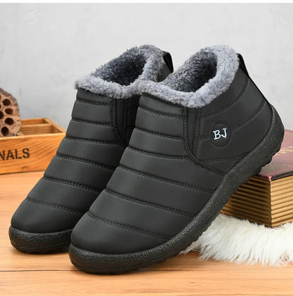 Sneakers – Soft Waterproof Fashion Winter Shoes for Women, Solid Color Comfortable Casual Non-Slip Outdoor Sneakers