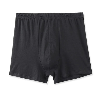 Men's Boxer Underwear – 4PCS, 100% Cotton, Loose Fit, Short Style, Plus Size Comfortable Boxers for Men